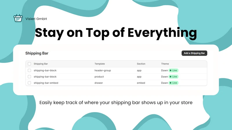 Visiert Shipping Bar
