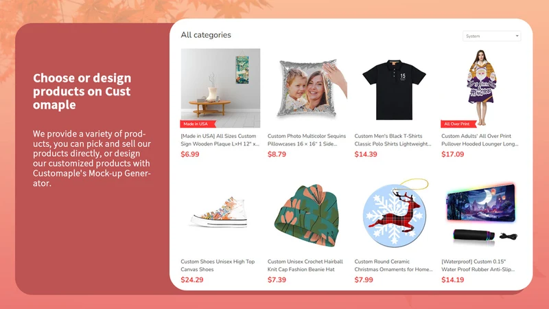Customaple: Print on Demand