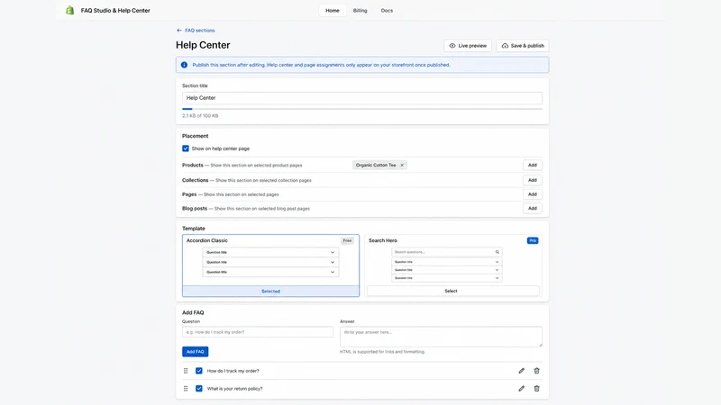 FAQ Studio & Help Center