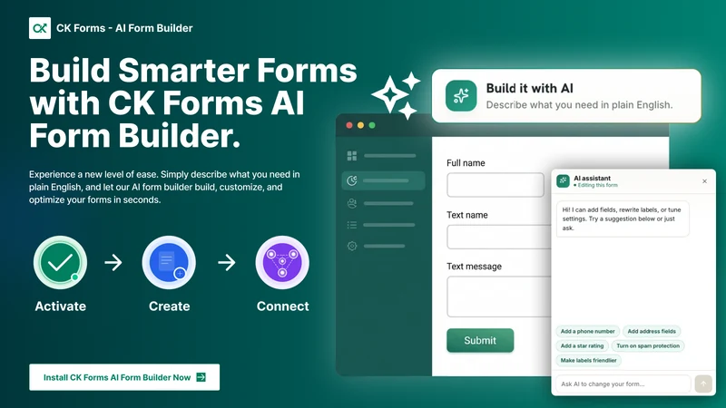 CK Forms ‑ AI Form Builder