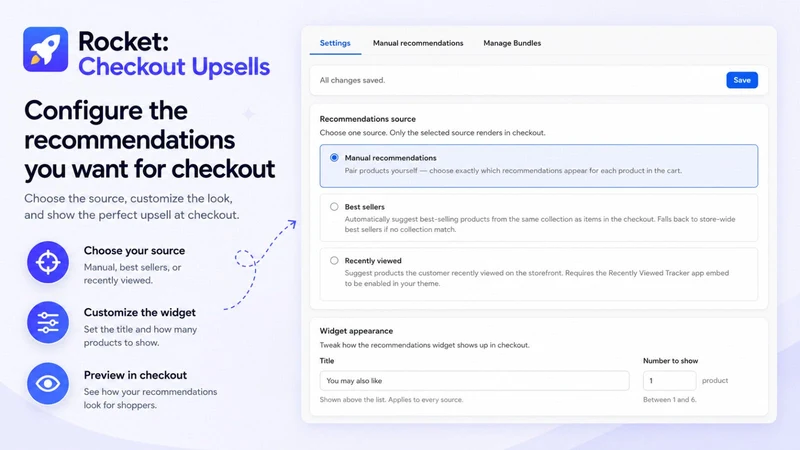 Rocket: Checkout Upsells
