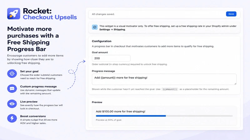 Rocket: Checkout Upsells
