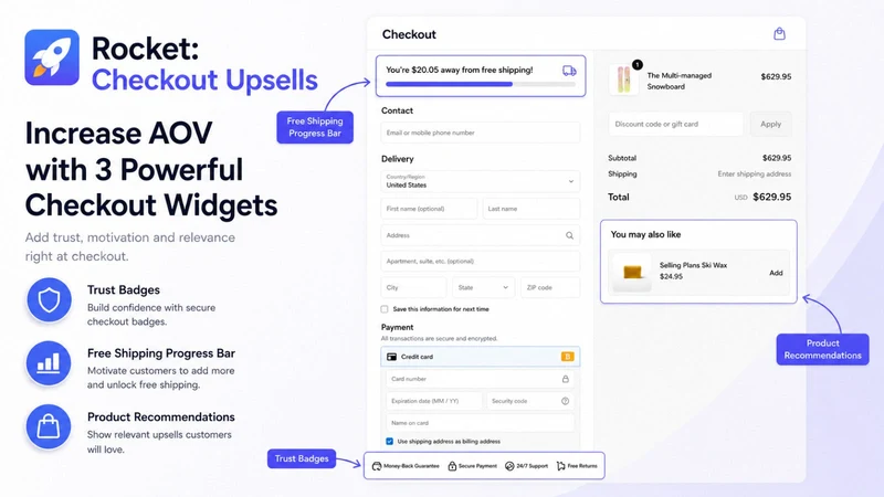 Rocket: Checkout Upsells