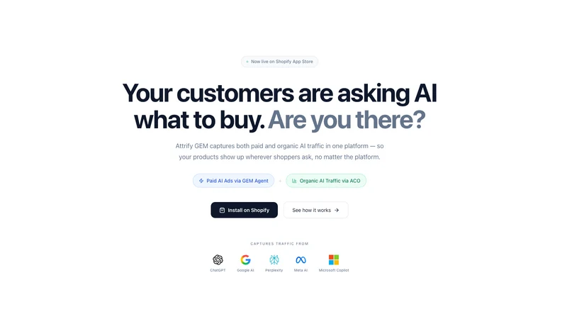 Attrify GEM: ChatGPT Ads Agent