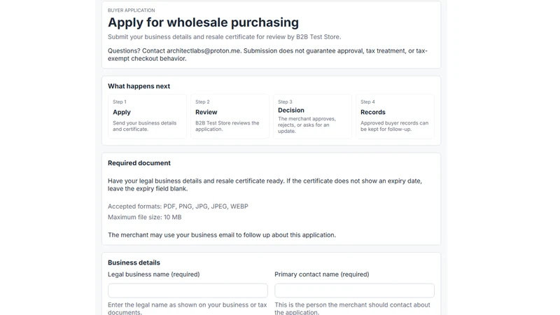 Arc Wholesale Approval