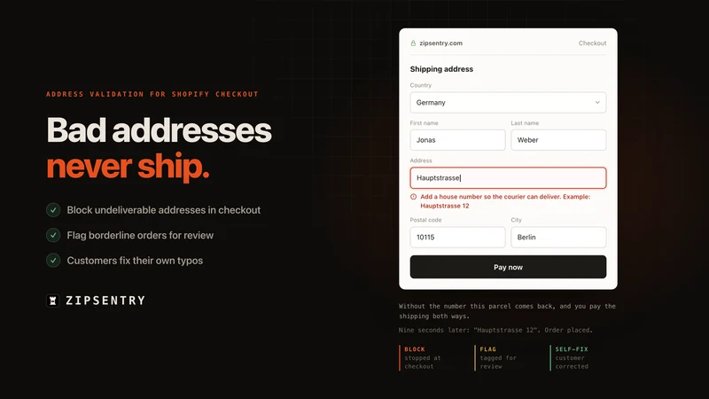ZipSentry: Address Validator