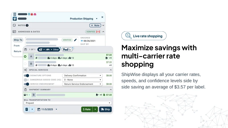 ShipWise ‑ Rate & Ship