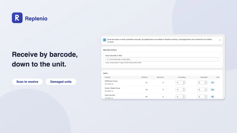 Replenio — Purchase Orders