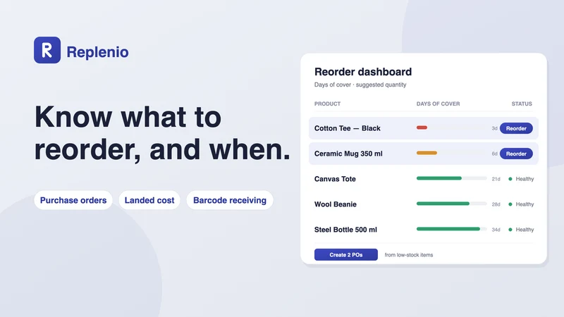 Replenio — Purchase Orders