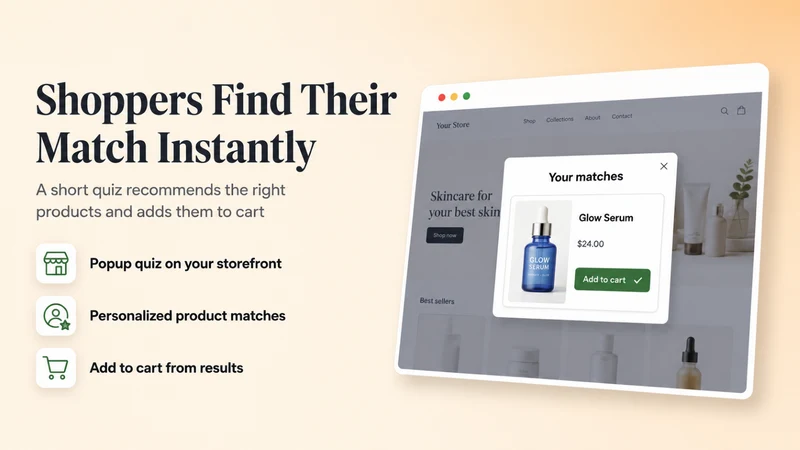 QuizMatch Product quiz builder