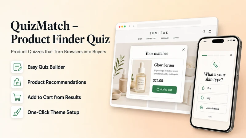 QuizMatch Product quiz builder
