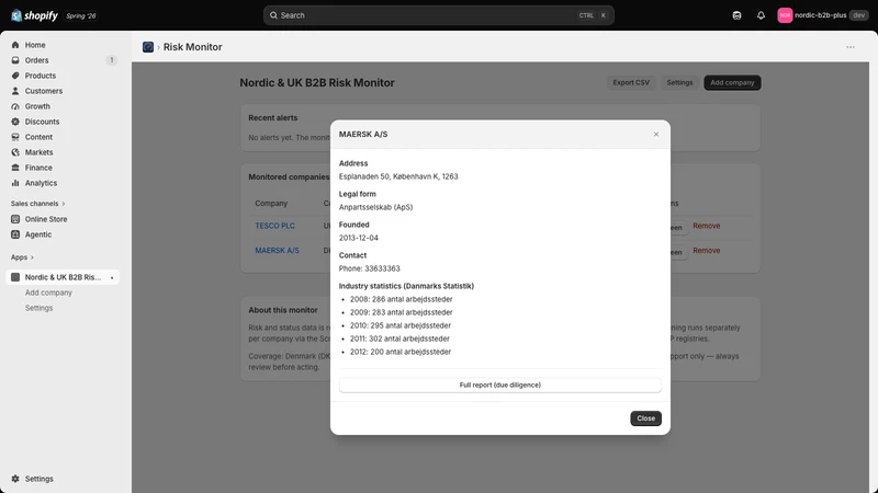Nordic: EU&UK B2B Risk Monitor