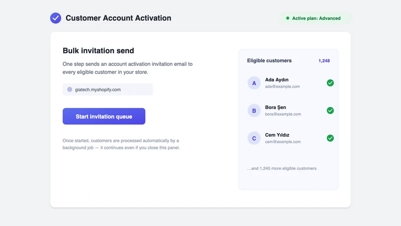 Customer Account Activation