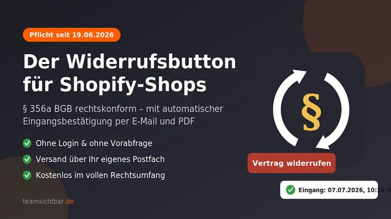 Widerrufsbutton § 356a BGB