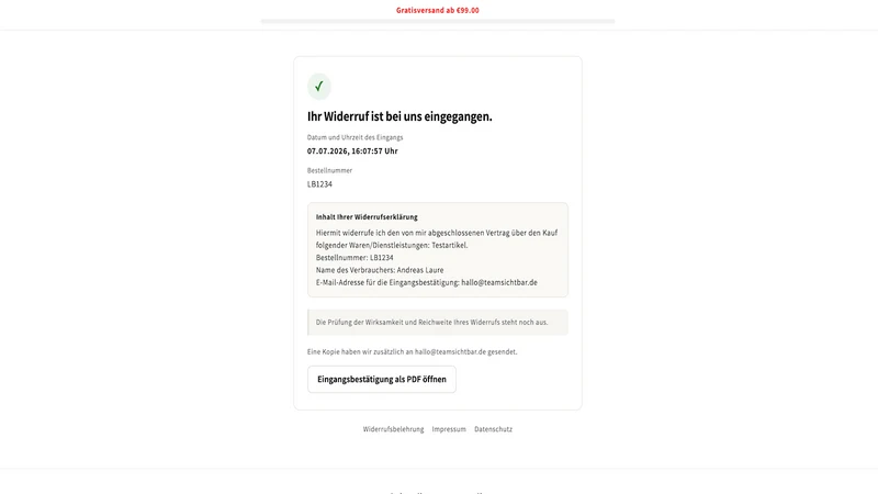 Widerrufsbutton § 356a BGB
