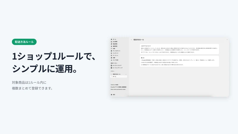 配送方法ルール