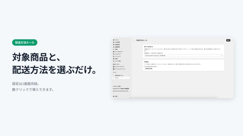 配送方法ルール