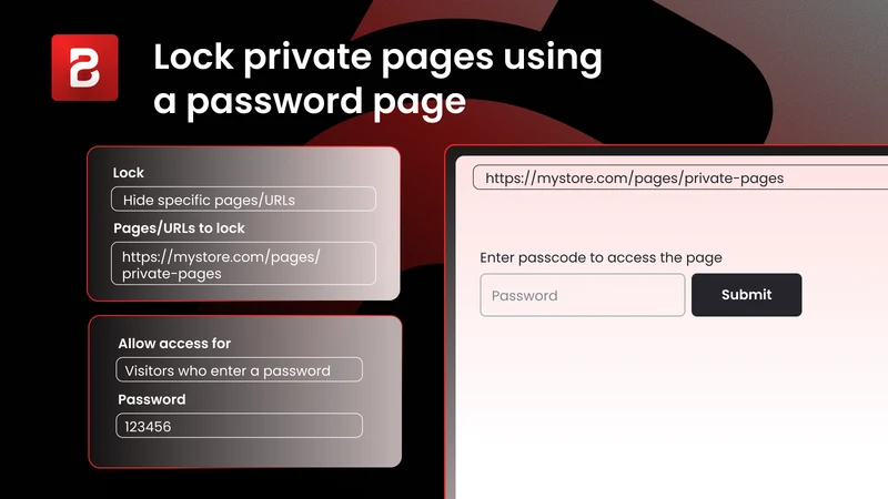 B2B Lock, Password Page, Login