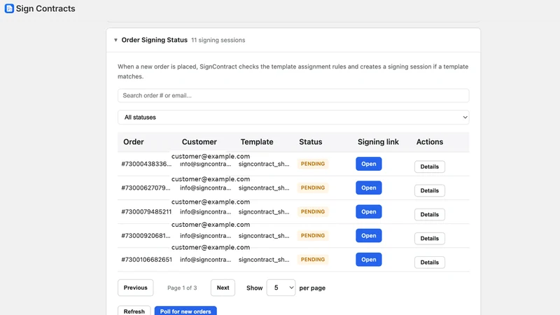 SignContract: Order Signing