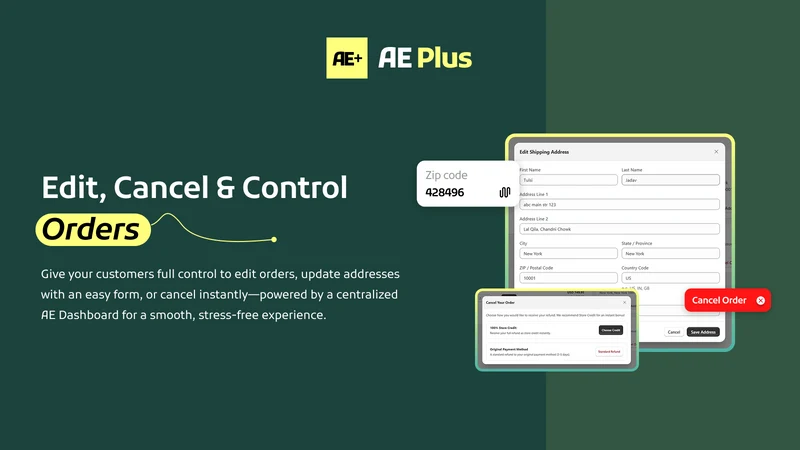 AE Plus: Order Edit & Cancel