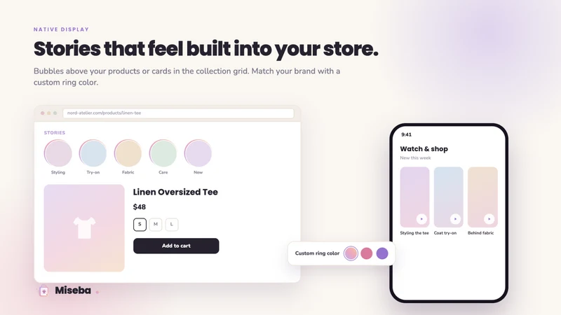 Miseba ‑ Shoppable Video & UGC