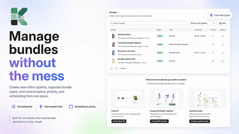 KitForge ‑ Bundles & Add‑Ons