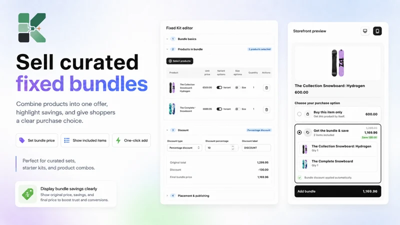 KitForge ‑ Bundles & Add‑Ons