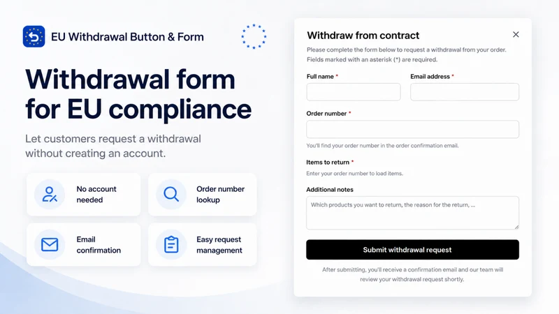 JA EU Withdrawal Button & Form