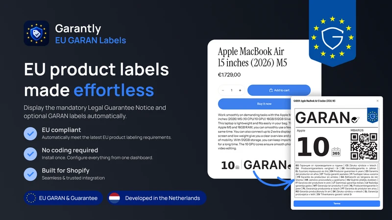 Garantly: EU GARAN Labels