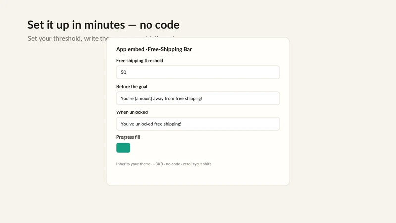 Free‑Shipping Bar