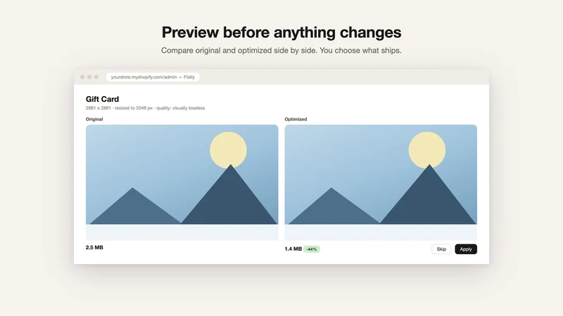 Flatly ‑ Image Optimizer