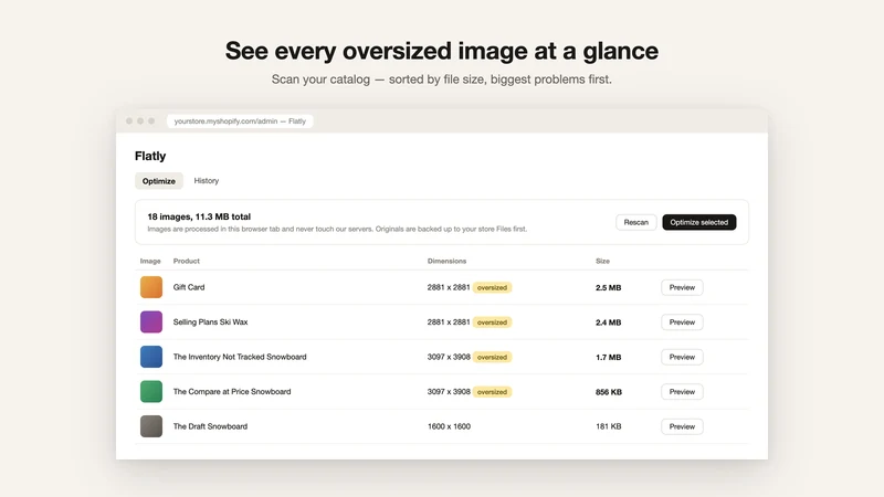 Flatly ‑ Image Optimizer