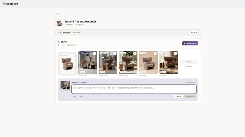 ProductWiz: AI Product Photos