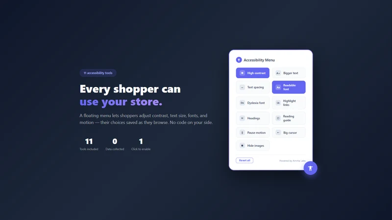 Amrita Accessibility Widget