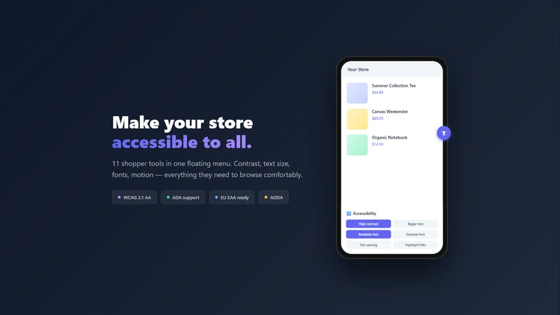 Amrita Accessibility Widget