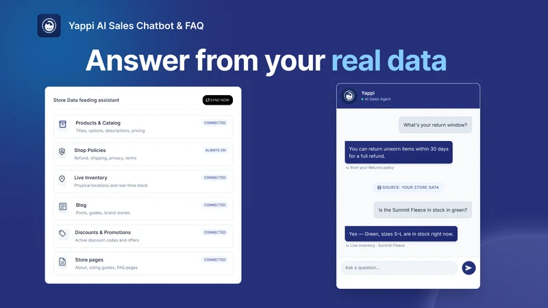 Yappi: Live Chat & AI Agent