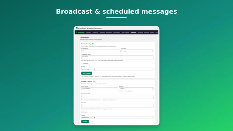 WhatsDesk: WhatsApp Automation