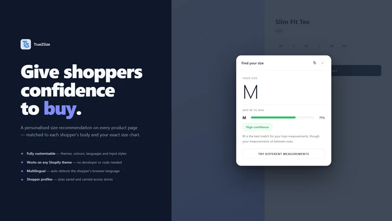 True2Size: Chart & Recommender