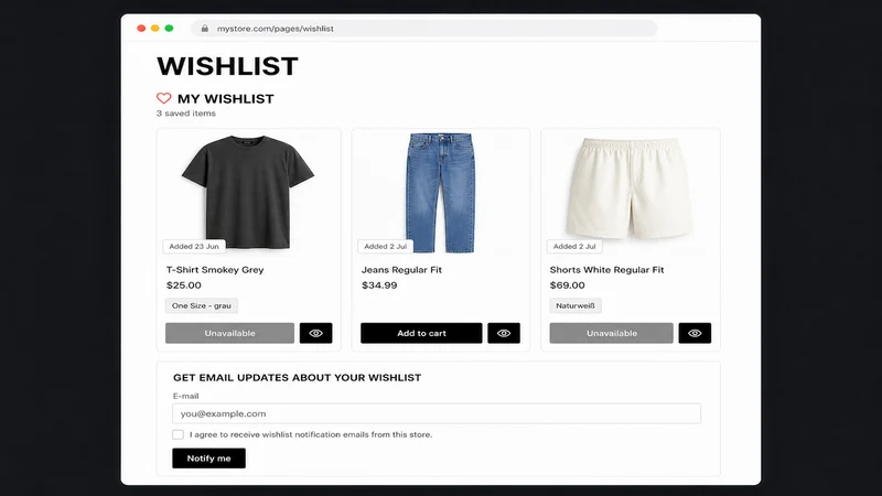 Wishlist & AI Try‑On