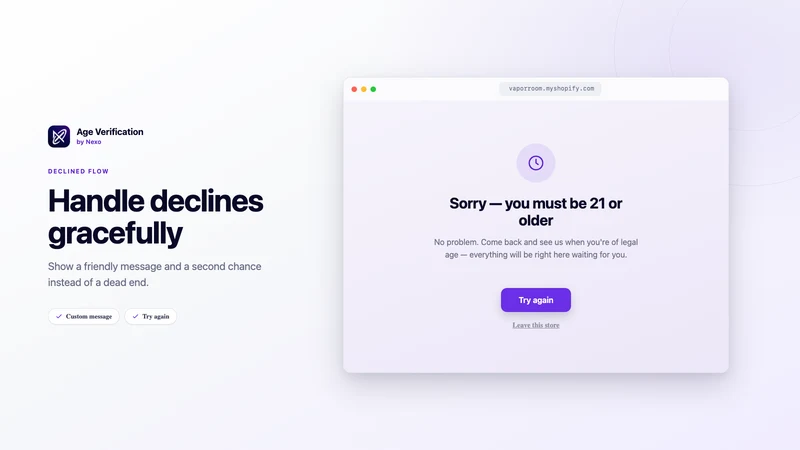 Nexo Age Verification