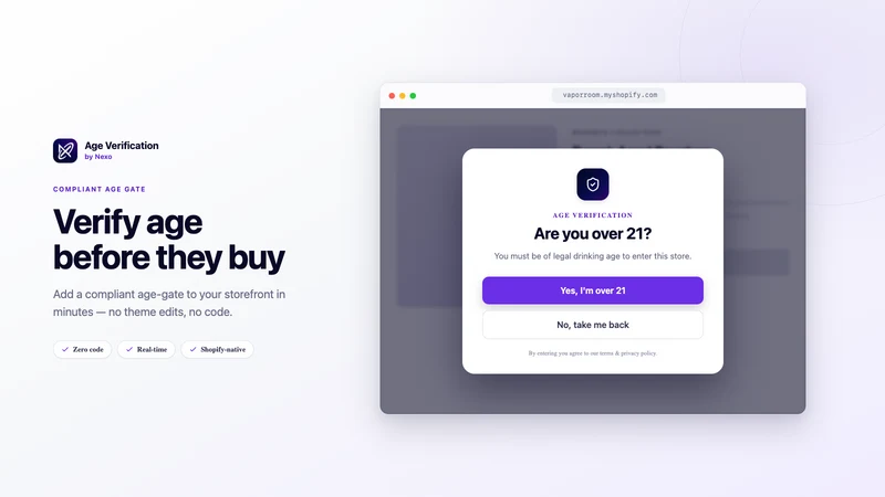 Nexo Age Verification