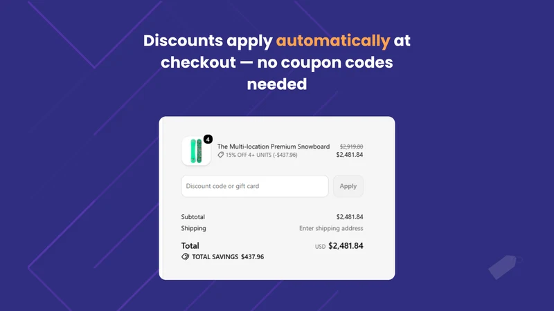VolumeWise ‑ Volume Discounts