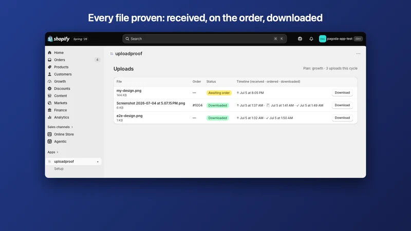 UploadProof: File Upload