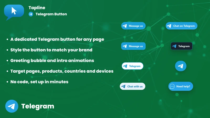 Tapline: Telegram Button