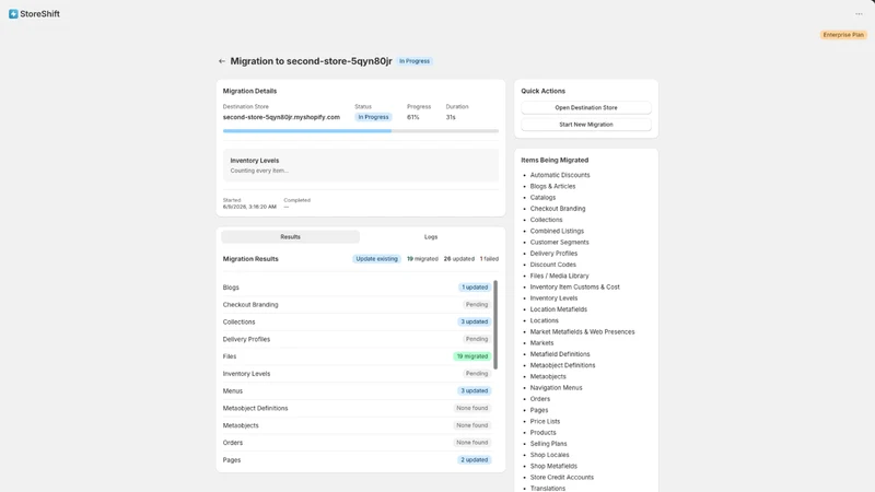 StoreShift ‑ Store Migration