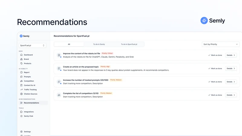 Semly: AI Visibility & GEO