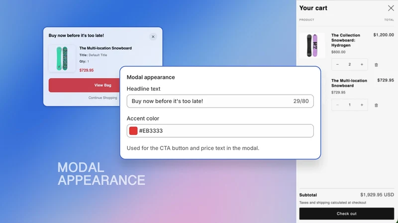 Resurface Cart Recovery Modal