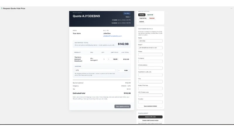 Request A Quote Conceal Price