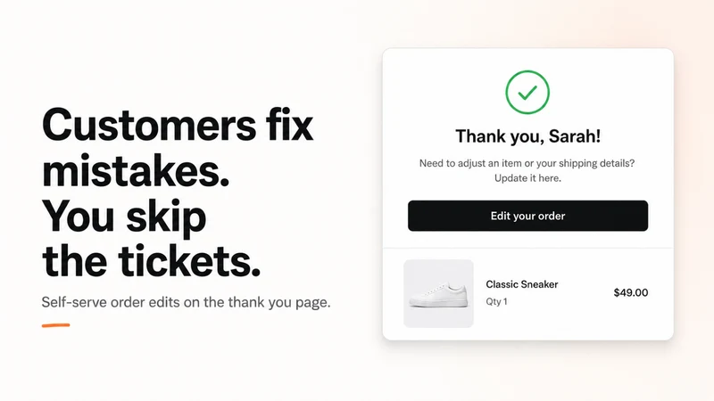 Order Editing & Upsell