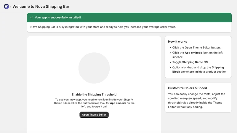 Nova Shipping Bar
